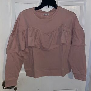 Love fire ruffle sweatshirt